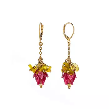 LANZEROTTI Серьги Lanzerotti, Alhambra, с муранским стеклом, жадом и шпинелью