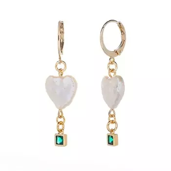 LANZEROTTI Серьги Lanzerotti, Splendore, с жемчугом и цирконием