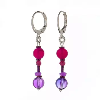 LANZEROTTI Серьги, Monroe, аметист, тигровый глаз, агат, турмалин