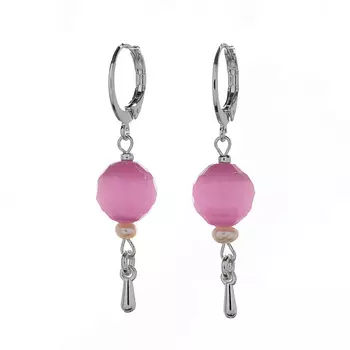 LANZEROTTI Серьги, Monroe, с кошачьим глазом и жемчугом