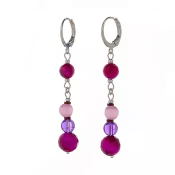 LANZEROTTI Серьги, Monroe, тигровый и кошачий глаз, аметист