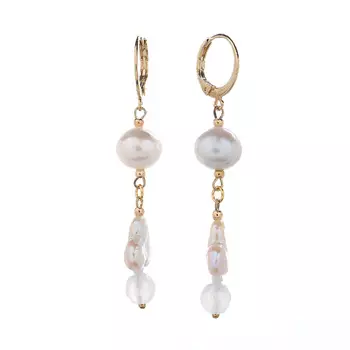 LANZEROTTI Серьги, Pesca, с жемчугом, жадом и кристаллом