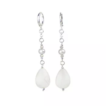 LANZEROTTI Серьги с агатом, жемчугом и кристаллами
