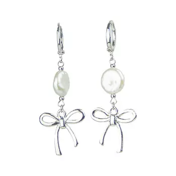 LANZEROTTI Серьги с жемчугом и бантом