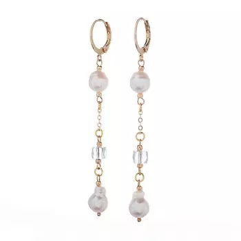 LANZEROTTI Серьги, Splendore, с жемчугом и хрусталем