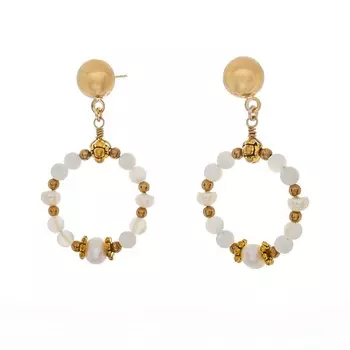 LANZEROTTI Серьги, Splendore, с жемчугом, перламутром и гематитом
