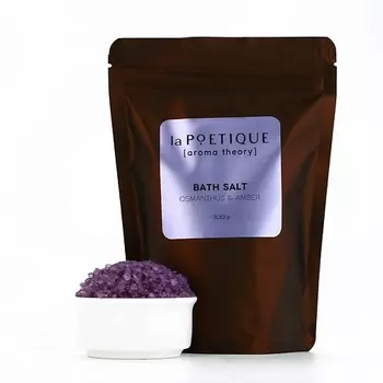 LAPOETIQUE Соль для ванны, аромат османтуса и амбры