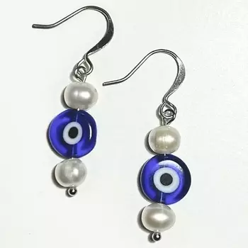 LAPUSH Серьги оригинальные с натуральным жемчугом