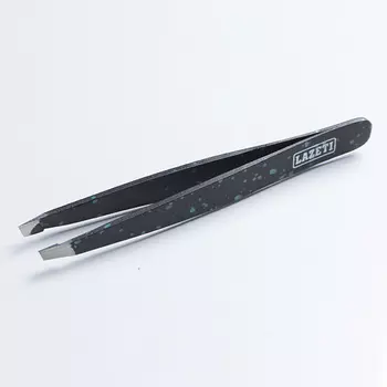 LAZETI Пинцет для бровей LAZETI 857, скошенная кромка, 95 мм