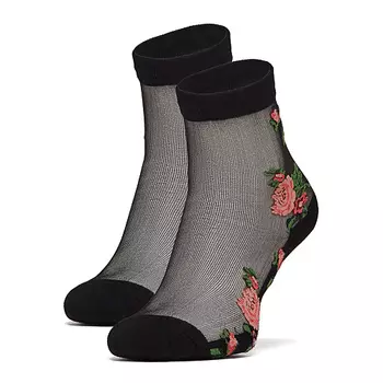 LE CABARET Носки с вышивкой "Встреча под цветочным дождем"