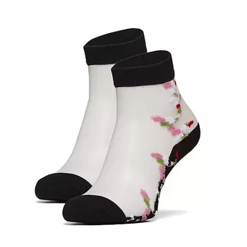 LE CABARET Носки с вышивкой "Встреча под цветочным дождем"