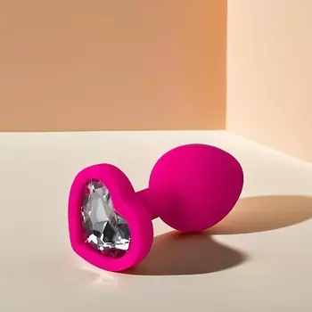 LE FRIVOLE Анальная пробка силиконовая с кристаллом Fantasy Toys