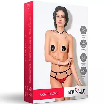 LE FRIVOLE Интригующие трусики с доступом и лентами Easy to love
