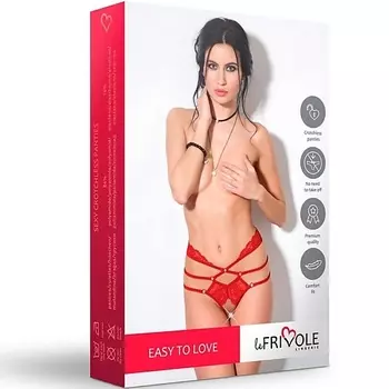LE FRIVOLE Кокетливые кружевные трусики с доступом и высокой талией Easy to love