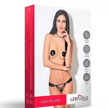 LE FRIVOLE Подчиняющие трусики с доступом и металлическими вставками Easy to love
