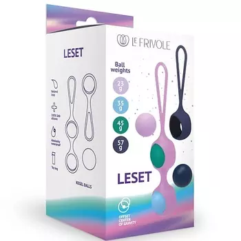 LE FRIVOLE Вагинальный тренажер со сменными шариками Leset, многоцветный (LYRA)