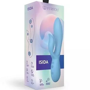LE FRIVOLE Вибратор кролик из жидкого силикона Isida, цвет небесно-голубой (INFINITE)