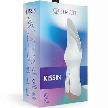 LE FRIVOLE Вибратор с тремя лепестками Kissin, цвет белый (INFINITE)