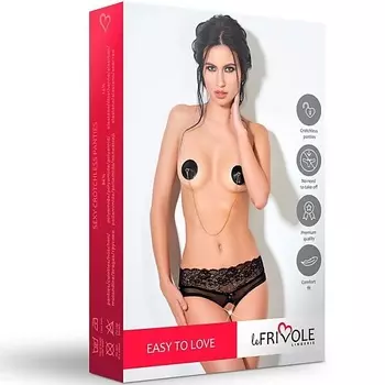 LE FRIVOLE Высокие шортики с доступом и нежным кружевом Easy to love Black