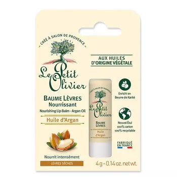 LE PETIT OLIVIER Бальзам для губ питательный c маслом Арганы Huile d'Argan Nourishing Lip Balm