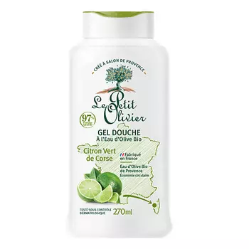 LE PETIT OLIVIER Гель для душа увлажняющий Корсиканский лайм Citron Vert de Corse Gel Douche