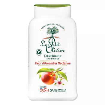 LE PETIT OLIVIER Крем-гель для душа экстра-мягкий с экстрактами цветущий Миндаль-Нектарин Fleur d'Amandier Nectarine Crme Douche