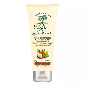LE PETIT OLIVIER Крем-кондиционер для сухих и поврежденных волос на основе 3-х масел Olive, Shea & Argan Oils Hair Conditioner