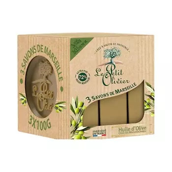 LE PETIT OLIVIER Мыло марсельское для рук с оливковым маслом Huile d'Olive Savons de Marseille
