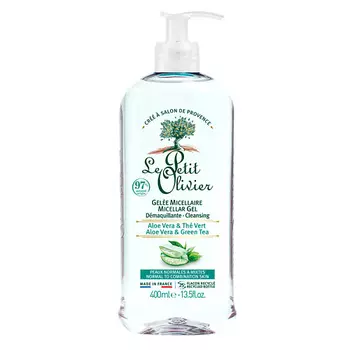 LE PETIT OLIVIER Желе мицеллярное для снятия макияжа Алоэ Вера-Зеленый Чай для нормальной/комбинированной кожи Aloe Vera & Green Tea Micellar Gel