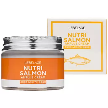 LEBELAGE Ампульный крем питательный с маслом лосося 70.0