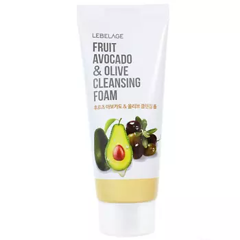 LEBELAGE Очищающая пенка с экстрактом авокадо и оливы FRUIT AVOCADO&OLIVE CLEANSING FOAM 100.0