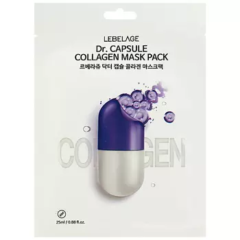 LEBELAGE Тканевая маска с гидролизованным коллагеном 25.0