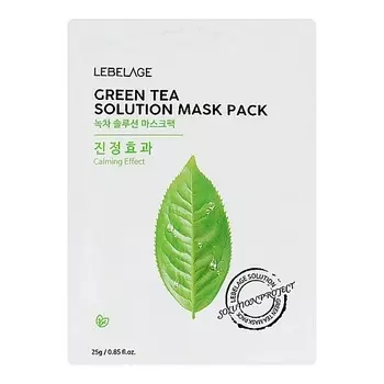 LEBELAGE Тканевая маска с зеленым чаем GREEN TEA SOLUTION MASK 25.0