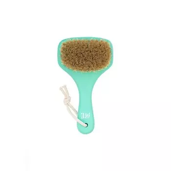 LEI Массажная щетка для сухого массажа , натуральная щетина, с покрытием, лазурная