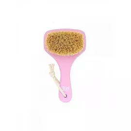 LEI Массажная щетка для сухого массажа , тампико, с покрытием, розовая