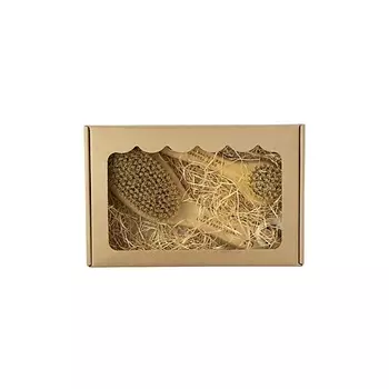 LEI Набор: щетка натуральная/щетка для лица