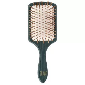 LEI Расческа массажная деревянная, серия Green, с брашировкой, широкая, пластиковые зубцы