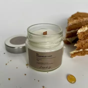LEVENDE LYS ТЁПЛЫЕ МОМЕНТЫ Свеча ароматическая в банке с деревянным фитилем (молоко и мед)