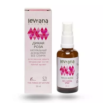 LEVRANA Дезодорант натуральный Дикая роза Wild Rose Deo Crystal Spray