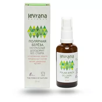 LEVRANA Дезодорант натуральный Полярная береза Polar Birch Deo Crystal Spray