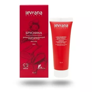 LEVRANA Крем для лица дневной омолаживающий Брусника Lingonberry Anti-Age Facial Cream