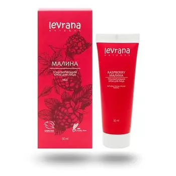 LEVRANA Крем для лица тонизирующий Малина Raspberry Natural Facial Cream