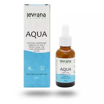 LEVRANA Сыворотка для лица и области вокруг глаз интенсивно увлажняющая Aqua Facial & Eye Serum
