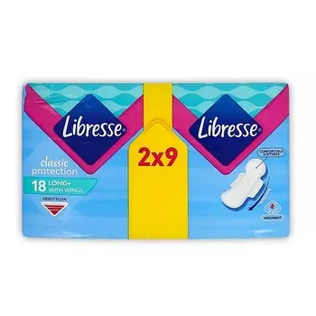 LIBRESSE Прокладки Classic Clip Ultra Super Duo Pack 18.0