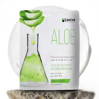 LIMI'MI Тканевая маска освежающая с алоэ 25.0