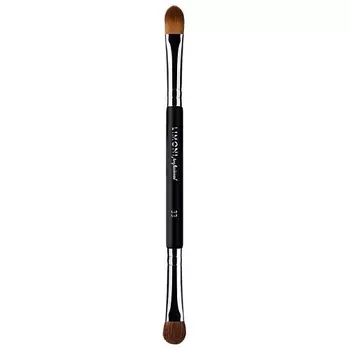 LIMONI Кисть двусторонняя для жидких тональных средств и теней ( Нейлонн/Коза) 10.0