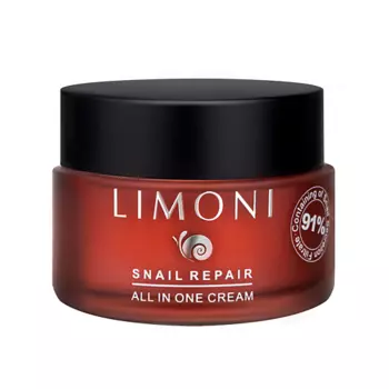 LIMONI Крем для лица с экстрактом секреции улитки Snail Repair All In One Cream 50.0