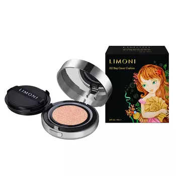 LIMONI Тональный флюид кушон All Stay Cover Cushion SPF 35 / PA++ Jungle Princess