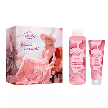 LISS KROULLY Подарочный набор WN-2401 Крем-пена для ванн Магический бутон Крем для рук и ногтей