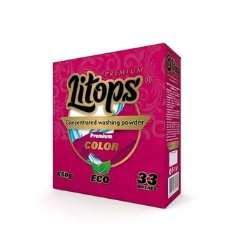 LITOPS Стиральный порошок с кондиционером автомат Premium ECO для цветного белья, 33 стирки 650